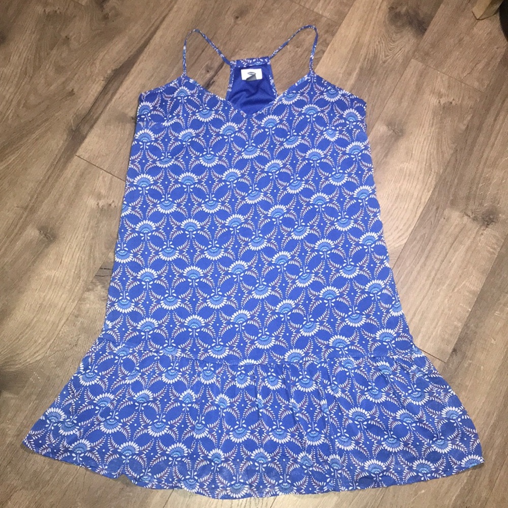 💜4/$10 3/$8 Blue patterned flare dress